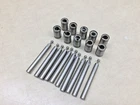 Lot Of 10 Misumi LBUS8 Linear Ball Bearings W/ 64MM Rods Used. Price: $37.50.