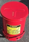 Justrite H-1846 6-GALLON Oily Waste Can Used. Price: $50.00.