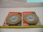 QTY=2: 09162 Norton Wire Brush Clipper 8" Wheel For Angle Grinder New. Price: $26.16.