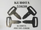 (4 ) Kubota Keys, Ignition # RC101-53630 .. Fast Shipping New. Price: $14.99.