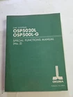 Okuma OSP5020L OSP500L-G Special Functions Manual No. 2, 8TH Edition Used. Price: $30.00.