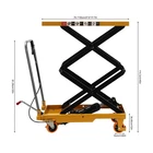 Single Scissor Hydraulic Lift Table With Locking Wheels For Handling New. Price: $177.99.