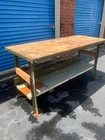 Mcm Lyon Metal Products Pressed Wood Over Steel Top No. 2530 Work Bench Ca 1962 Used. Price: $700.00.