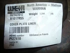Weir B1017R55 Slurry Pump Cover Plate Rubber Liner 1.5" Id X 8" 11" New. Price: $195.00.