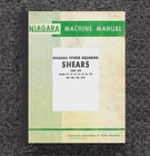 1R4 Series Power Squaring Shears Operator & Parts List Manual Fits Niagara 1R6 Good. Price: $19.97.
