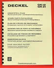 Deckel & Engraver Pantograph Service Parts Manual GK21 0196 New. Price: $30.00.