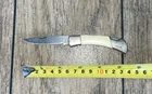 Vtg Sabre Stainless Knife 3 Inch Single Blade Lever Folding Pocket Fishing Used. Price: $14.00.