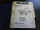 Marklift Model 60 Self Propelled Boom Operation Maintenance Parts Manual Acceptable. Price: $100.00.