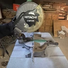 Hitachi C10FCE2 Miter Saw Corded Electric Green Black Centered Blade For Wood Used. Price: $100.00.