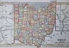 Ohio State 1853 Cincinnati Cleveland Scarce Hand Colored Cerographic Map. Price: $37.20.