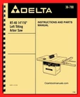 Delta 14"/16" Table Saw RT-40, 36-790 Owner Instruction Service Part Manual 1790 New. Price: $19.50.