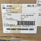 3M - 777F Cloth Belt, 4 132 In, P120 Yf 25 Belts New Open Box. Price: $350.00.