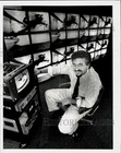 1989 Press Photo Multivision President Bob Berkowitz Checks Video In South Miami Unspecified. Price: $24.99.