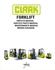 Clark-forklift-service Manual-parts Manual-wiring Diagram Brand. Price: $85.00.