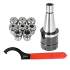 Lablt 10 Piece #40 ER-40 Spring Collet Chuck Set Accuracy To .0005" New. Price: $48.52.