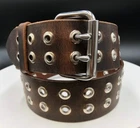 Genuine Leather Casual Gun Belt Grommet Double Hole Buckle Womens Ccw 1.5" New. Price: $99.99.