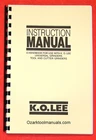 K.o.lee Universal, Tool, & Surface Grinders Instructions Operator Manual 0821 New. Price: $55.00.