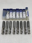 1/2 Garr Carbide End Mills, Flute, 143R, .120 Radius, 39963, Lot Of (8) New. Price: $279.99.