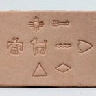 Mini Stamp Set Southwestern Design 8 Piece With Handle T4902 New. Price: $8.99.