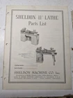 Sheldon Machine Parts List Book Manual Catalog 11 Lathes Instruction Install Used. Price: $93.46.