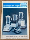 Panasonic Blender W/ Recipes By Matsushita Electric Corp. Of America 1970S. Price: $25.00.