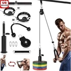 Fitness Lat And Lift Pulley System Dual Weight Cable Machine Attachments New. Price: $59.44.