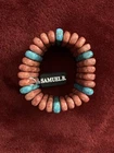 Brand New Renowned & Distinguished Samuel B. Coral Turquoise Stretch Bracelet. Price: $325.00.