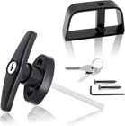 Shed Door Latch T-handle Lock Kit With Keys, 4-1/2" Stem Storage Barn New. Price: $19.94.
