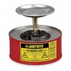 Justrite 10108 Plunger Can, Quart Capacity, Galvanized Steel, 5 In Dasher New. Price: $74.79.