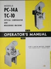 Jones & Lamson PC-14A, TC-10, Comparator Operators, Maintenance Wiring Manual New. Price: $30.00.
