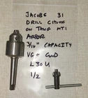Denford Starturn 4 Cnc Lathe Jacobs 31 Drill Chuck MT1 Tang Arbor 3/8" Cap L30U Used. Price: $67.50.