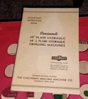 Cincinnati Operators Book 10" Plain Hydraulics 14" Grinding Machines Used. Price: $29.99.