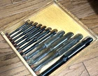 Westward 11 Adjustable Hand Reamer Cutter Bit Set Straight Blade Lot Wooden Box Used. Price: $190.00.