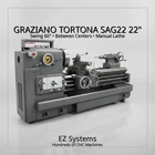 Graziano Tortona SAG22 22" Swing, 60" Between Centers Manual Lathe Used. Price: $12075.00.