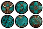 Southwestern Turquoise Cowgirl Cabinet Knobs Country Drawer Pull Handles New. Price: $35.00.