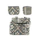 Canyon Sky Dual Handle Southwestern Handbag Pouch Set In Blue Beige New. Price: $24.99.