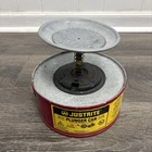 Justrite 10108 Plunger Can Qt. Galvanized Steel Red Used. Price: $49.49.