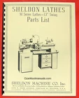 Sheldon 13" Series Metal Lathe Parts Manual 0652 New. Price: $25.00.