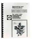 Sunnen Model MBC1803 & 1804 Honing Machine Instruction Manual Good. Price: $37.89.