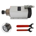 220V 4.5KW Fan Cooling Square Spindle Motor With Flange ER32 Collet Nut 18000RPM New. Price: $562.12.
