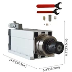 220V Square Spindle Motor With Flanged Collet Nut ER32 4.5KW 18000RPM New. Price: $598.00.