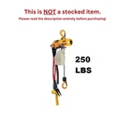 Harrington Ah Pendant Controlled Air Hoist, 250 Lb Capacity, 10 Lift New. Price: $3845.00.